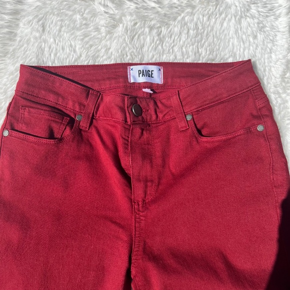 PAIGE Red Verdure Jean Size 28 W308849 - Picture 2 of 5
